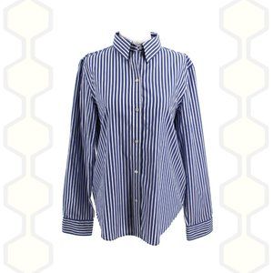 Chaps Classics Blue & White Striped Button Down M